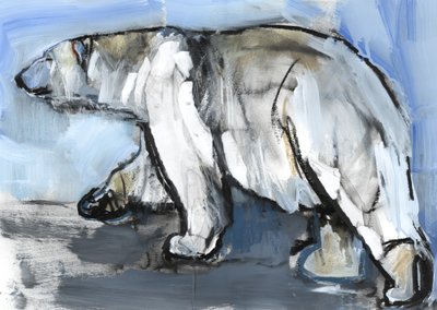 Polar, 2013, (kombinovaná média a koláž na papíře) od Mark Adlington