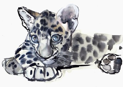 Skvrnitý (mládě leoparda arabského), 2008 od Mark Adlington