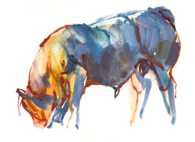 Letní západ slunce, 2010, (akvarel a kvaš na papíře) od Mark Adlington