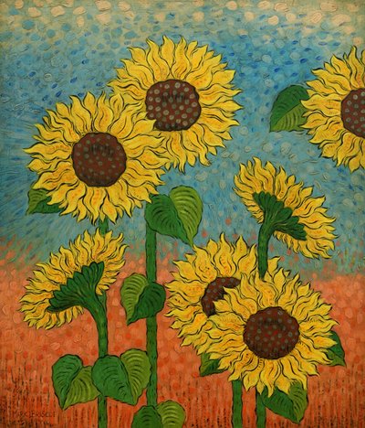 Letní slunce, 2023 (tempera grassa a olej na desce) od Mark Briscoe