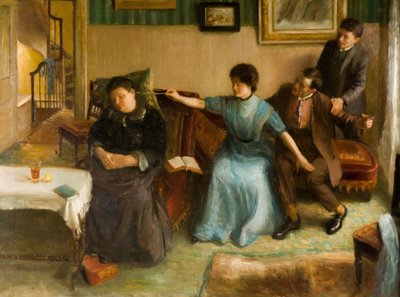 Portrét umělcovy rodiny, hravá scéna, 1910-1911. od Mark Gertler