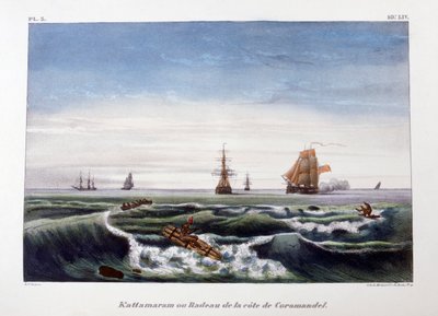 Vor u pobřeží Coromandel, Indie, 1828. od Marlet et Cie
