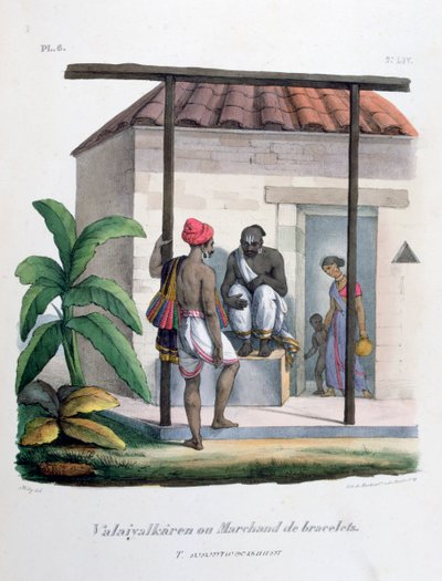 Obchodník s náramky, 1828 od Marlet et Cie