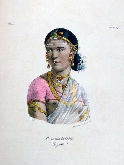 Tanečnice bayadere, 1828 od Marlet et Cie