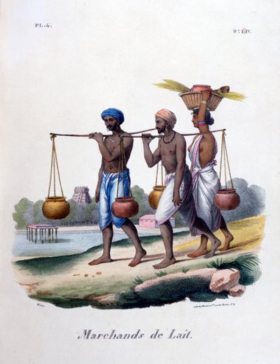 Obchodníci s mlékem, 1828 od Marlet et Cie