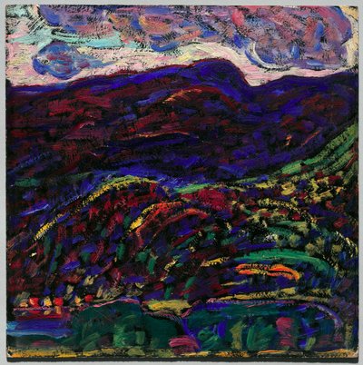 Kezar Lake, Podzimní večer, kolem roku 1910 (olej na kartonu) od Marsden Hartley