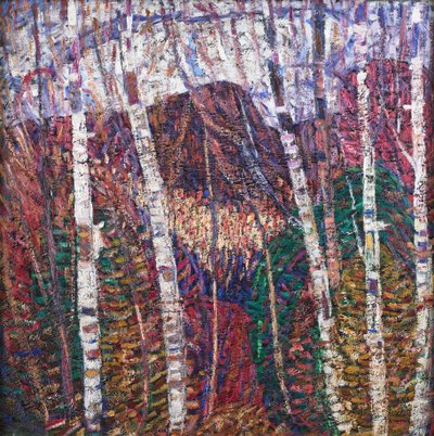 Bílé břízy, asi 1908 (olej na plátně) od Marsden Hartley