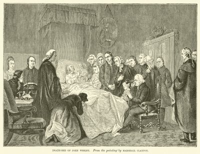 Smrtelná postel Johna Wesleyho (rytina) od Marshall (after) Claxton