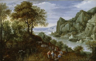 Říční krajina s hornictvím, 1620-29 od Marten Ryckaert