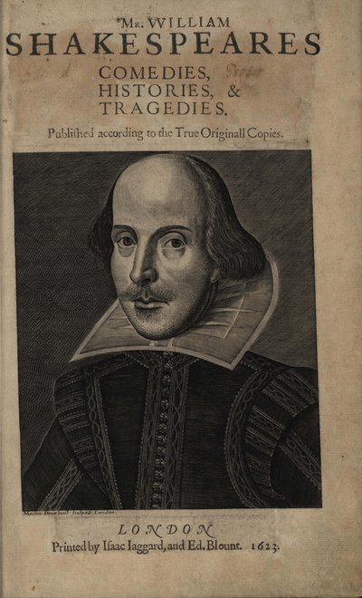 Titulní strana Prvního Shakespearova folia, 1623 od Martin Droeshout