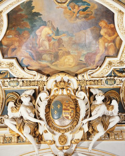Noe a jeho rodina vstupují do archy v kapli, Chateau de Fontainebleau, Francie od Martin Fréminet