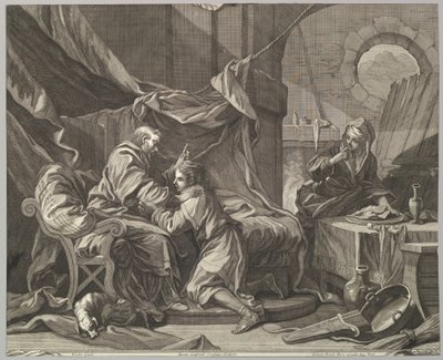 Isaac Blessing Jacob, 18. století. od Martin Gottfried Crophius