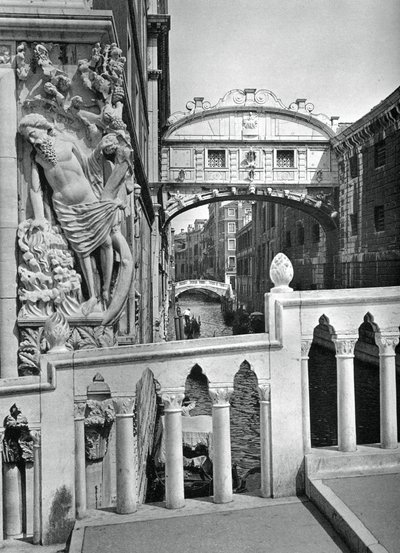Most vzdechů a Dóžecí palác, Benátky, 1937 od Martin Hurlimann