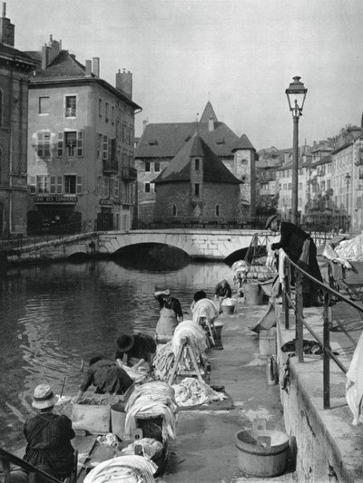 Thiou kanál, Annecy, Francie, 1937 od Martin Hurlimann