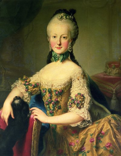 Arcivévodkyně Marie Alžběta Habsbursko-Lotrinská (1743-1808), šesté dítě císařovny Marie Terezie Rakouské (1717-80) a císaře Františka I. (1708-65) od Martin II Mytens or Meytens