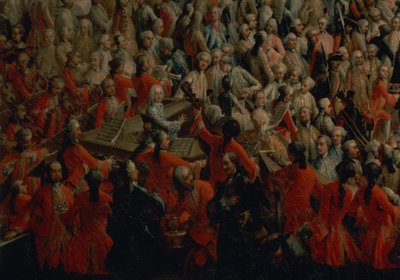 Dvorní banket ve Velké předsíni paláce Hofburg ve Vídni (detail 66716) od Martin II Mytens or Meytens