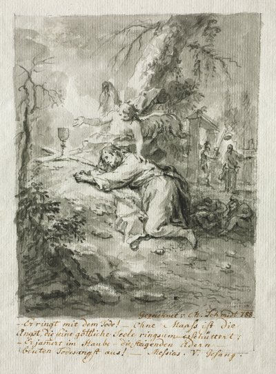 Kristus na hoře Olivetské od Martin Johann Schmidt