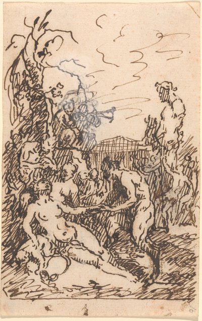 Satyrové a nymfy od Martin Johann Schmidt