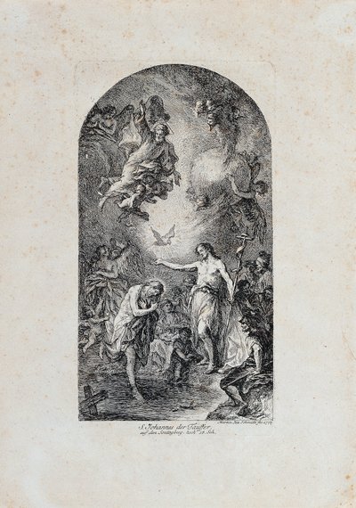 Křest Kristův od Martin Johann Schmidt