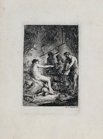 Venuše ve Vulkánské kovárně od Martin Johann Schmidt