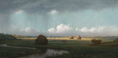 Náhlá přeháňka, Newbury Marshes od Martin Johnson Heade