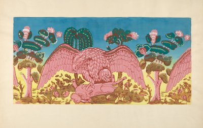Bandbox Design Eagle and Rabbit, c. 1936. od Martin Partyka