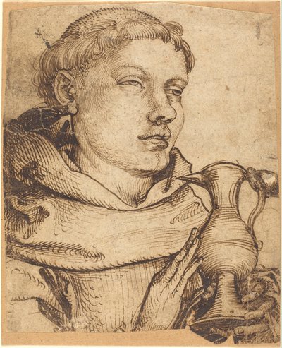 Busta mnicha asistujícího při přijímání od Martin Schongauer