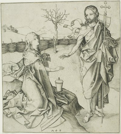 Kristus se zjevuje Magdaleně – Noli Me Tangere od Martin Schongauer