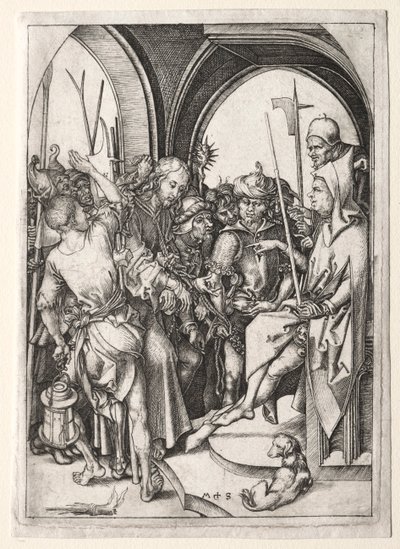 Kristus před veleknězem. od Martin Schongauer