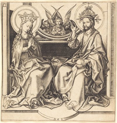 Kristus žehnající Panně od Martin Schongauer