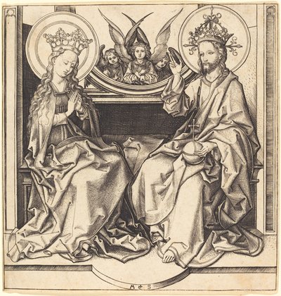 Kristus žehnající Panně od Martin Schongauer