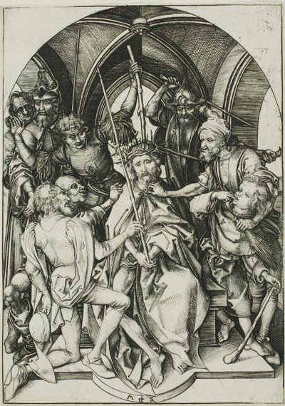 Kristus korunovaný trním, z Umučení od Martin Schongauer