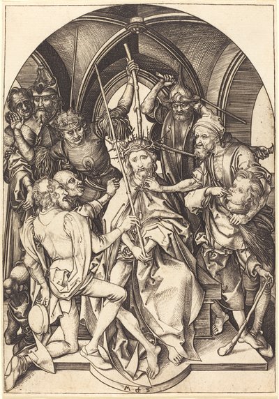 Kristus korunovaný trním od Martin Schongauer