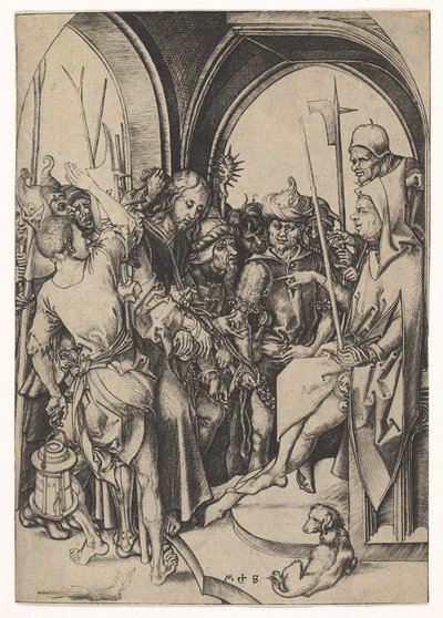Kristus před Annášem, ca. 1435-1491. od Martin Schongauer