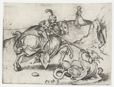 Svatý Jiří a drak od Martin Schongauer