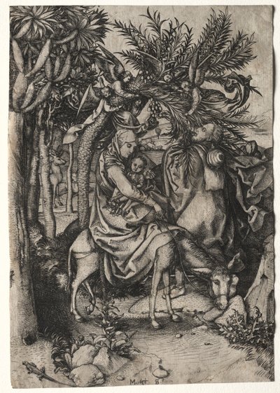 Let do Egypta. od Martin Schongauer