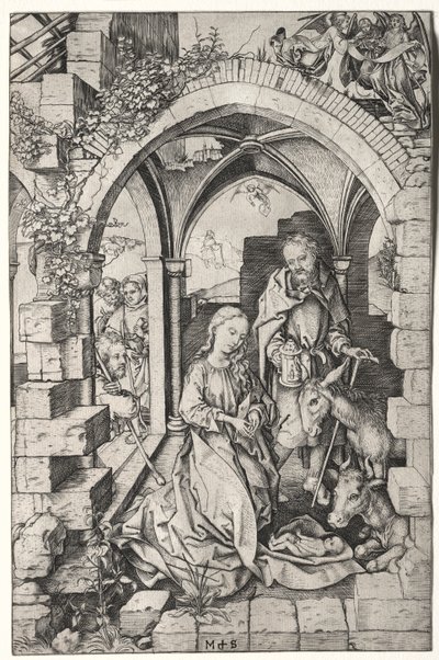 Život Panny: Narození Páně od Martin Schongauer