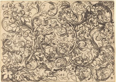 Ornament s chmelovou révou od Martin Schongauer