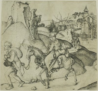 Rolnická rodina na trhu od Martin Schongauer