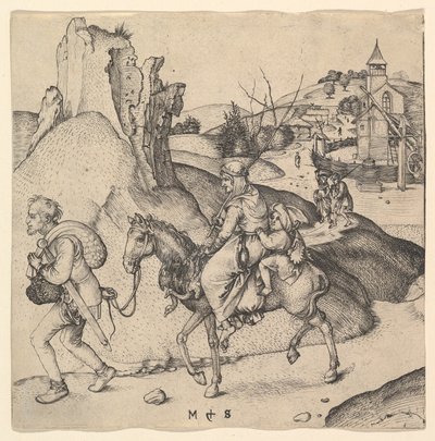 Rolnická rodina na trhu, ca. 1435-1491. od Martin Schongauer