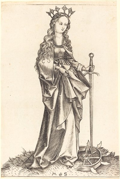 Svatá Kateřina Alexandrijská od Martin Schongauer