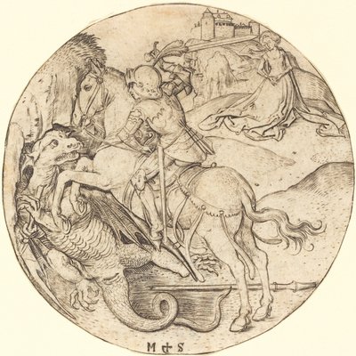 Svatý Jiří a drak od Martin Schongauer