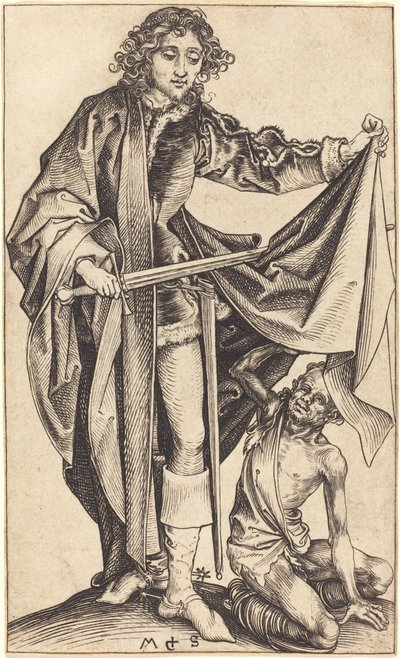 Svatý Martin rozdělující svůj plášť od Martin Schongauer