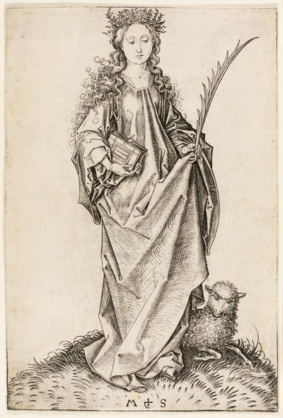 Svatá Anežka od Martin Schongauer