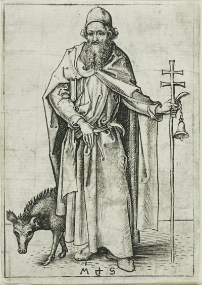 Svatý Antonín, z knihy Apoštolové od Martin Schongauer