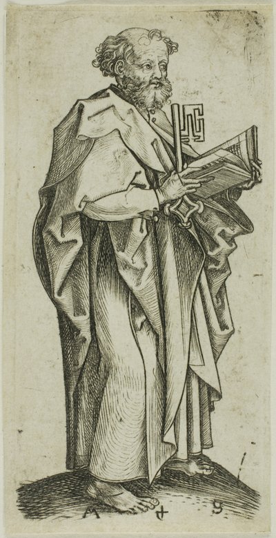 Svatý Petr, z knihy Apoštolové od Martin Schongauer