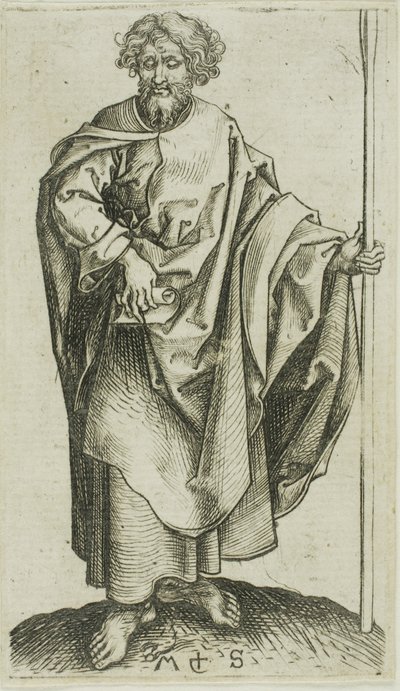 Svatý Tomáš, z knihy Apoštolové od Martin Schongauer