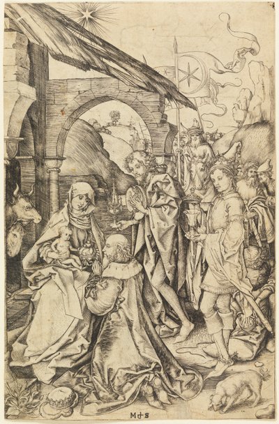 Klanění tří králů od Martin Schongauer