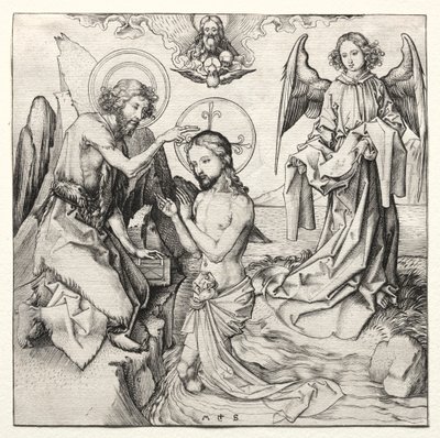 Křest Krista v Jordánu, c. 1480-90. od Martin Schongauer