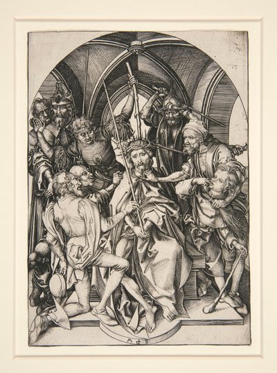 Korunování trním ze série The Passion od Martin Schongauer